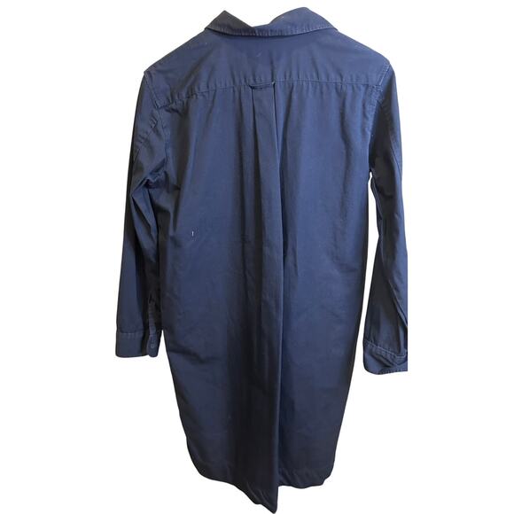 Gap Designed & Crafted Navy Long Shirt Dress Utility Workwear Medium - Picture 2 of 4